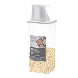 Bouteilles de rangement Conteneurs de riz transparent Storag Tank Food Container Boîte à grains pour la cuisine Clear Dry Bin