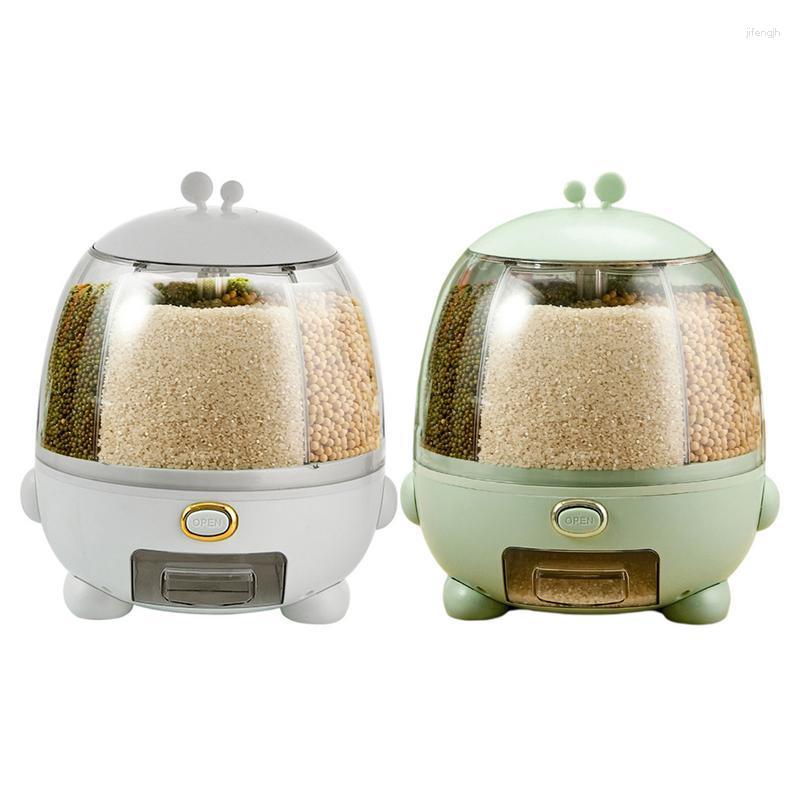 Storage Bottles Rotating Food Dispenser 360 Degree Sealed Cereals High Quality Moisture Proof Kitchen Container