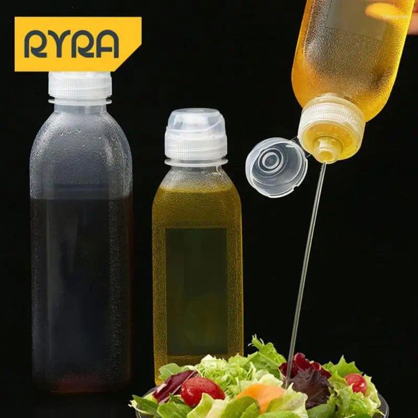 Botellas de almacenamiento Dispensador de salsa de ensalada Cocinar Hornear Oliva Bbq Control cuantitativo de aceite Sin colgar al por mayor para botella de picnic al aire libre