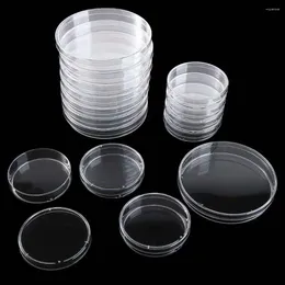 Bouteilles de stockage scientifiques avec couvercles transparents 55x15mm 90x15mm, boîtes de pétri stériles, plat Transparent pour Culture de bactéries