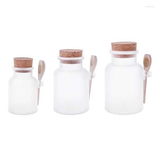 Bouteilles de stockage, bouteille de sel de bain, pot transparent vide, récipient de Sauce d'assaisonnement pour sucre, condiments, poivre, organiser