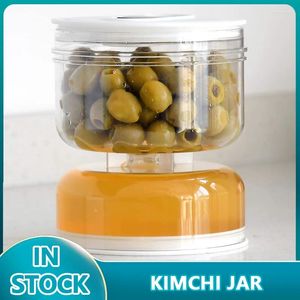 Bouteilles de rangement pot scellé pour cornichons à la maison sèche et humide dispensateur olives sablier concombre conteneur alimentaire alimentaire séparateur