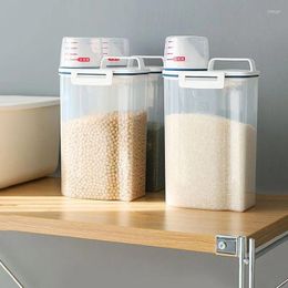 Bouteilles de stockage scellées, baril de riz, organisateur de cuisine, conteneur pour farine de grains, organisateur Transparent pratique