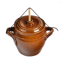 Bouteilles de stockage Pot de cornichon auto-pressurisé Cornichons Bocaux en céramique Bidons Récipient de cuisine Alimentaire scellé Type traditionnel à auto-pression