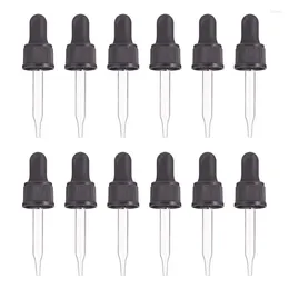 Opslagflessen Set van 12 glazen oogdruppels voor etherische olie 15 ml (1/2 ounce) druk roterende deksel pipetten Roller tops