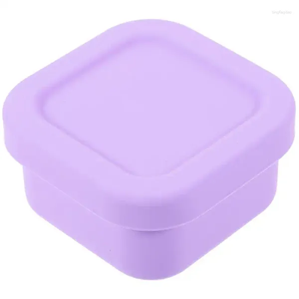 Boîtes de rangement Boîte de nourriture en silicone avec contenant de couvercle Bento Conteneurs Lunch pour les enfants École extérieure