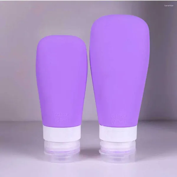 Bouteilles de rangement en silicone voyage camping compression vide bouteille home office el face foot crème cosmétique rechargeable contenant