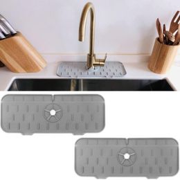 Bouteilles de stockage Évier Splash Guard Lavable CatcherRobinet Tapis Absorbant Silicone Robinet Goutte À Goutte Séchage Ultra Rapide