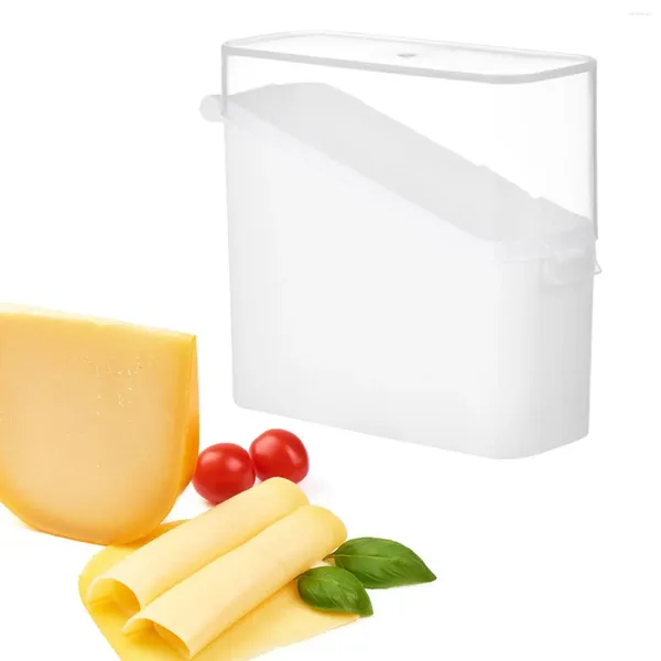 Botellas de almacenamiento Contenedor de queso en rodajas Congelador Cajones Contenedores Preparación de comidas Organizador de alimentos apilable compacto Soporte para rebanadas