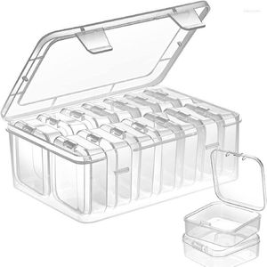 Opslagflessen kleine kraal organisatoren 15 stuks plastic cases mini clear containers transparante dozen thuis