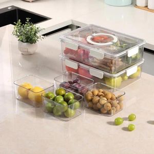 Opslagflessen Kleine container met deksels Multifunctionele foodbox Buckle Sluitingen luchtdichte snack voor picknickkeuken