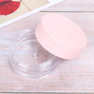 Opslagflessen Kleine lege make-upmonsterfles Draagbare losse poederdoos Plastic navulbare container met spiegel en