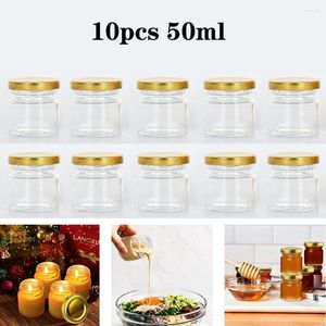 Bouteilles de stockage Petits bocaux en verre avec couvercles 1,5 oz Mini pot de bougie au miel pour faire des cadeaux Artisanat Épices Faveur de fête de mariage