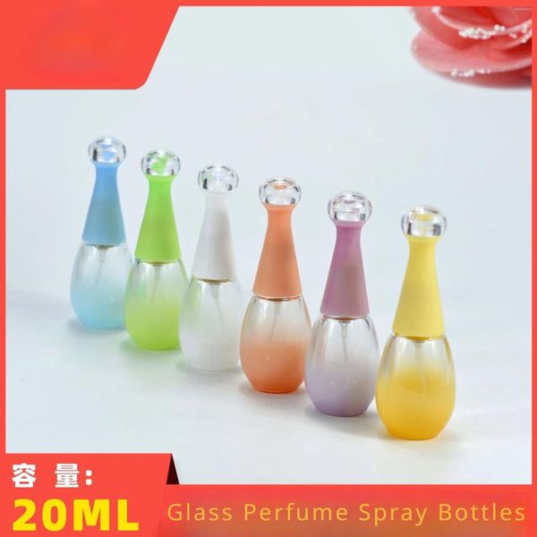 Bouteilles de rangement petit spray de parfum en verre dans des couleurs de bonbons de 20 ml pour les huiles essentielles ou parfums contenants cosmétiques colorés bouteille vide