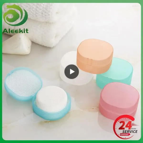 Bouteilles de rangement en plastique, étui à savon Portable étanche avec couvercle, anti-fuite, disque d'outils de salle de bains, Mini accessoires anti-poussière scellés