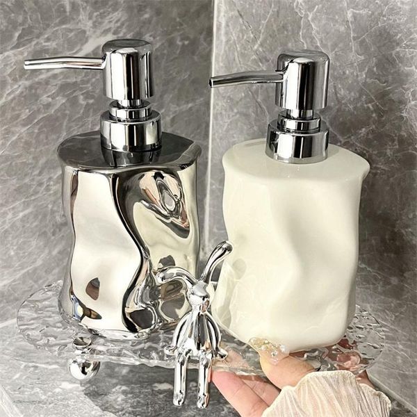 Botellas de almacenamiento, juego de dispensador de jabón, champú y acondicionador de lujo de cerámica, accesorios de baño líquidos para baño corporal