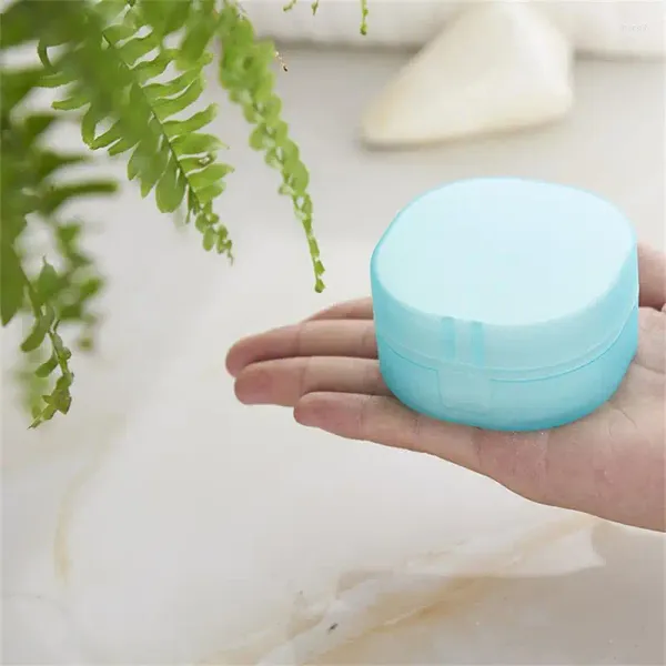 Bouteilles de rangement, plateau d'étagère à savon en plastique scellé avec couvercle, anti-fuite, outil de salle de bain Portable, étanche, Mini anti-poussière