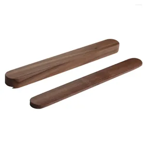 Bouteilles de rangement baguettes en bois massif boîte conteneur appareil couverts organisateur ustensile en noyer noir