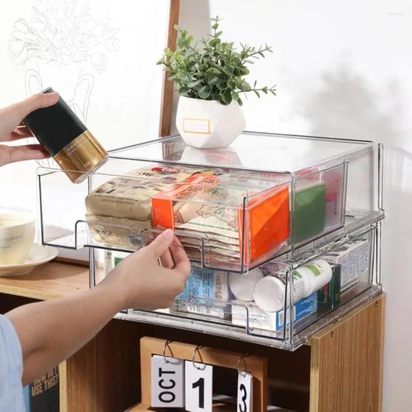 Bouteilles de rangement Organisateur d'armoire de cuisine économique Snack Boîte à collation portable Aliments polyvalents avec fermeture de boucle pour pique-nique