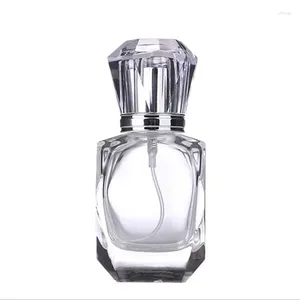 Botellas de almacenamiento Spary 30 ml Botella de perfume de cristal Spray Cosmético Dispensador Herramienta de maquillaje recargable