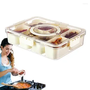Bouteilles de rangement Conteneurs d'épices Boîte de réfrigérateur à récipient alimentaire avec couvercle en plastique transparent Seale