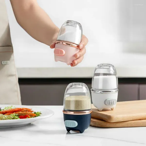 Bouteilles de stockage Pots à épices en verre quantitatif rechargeable doseur étanche à l'humidité vente en gros d'épices pour salière de cuisine