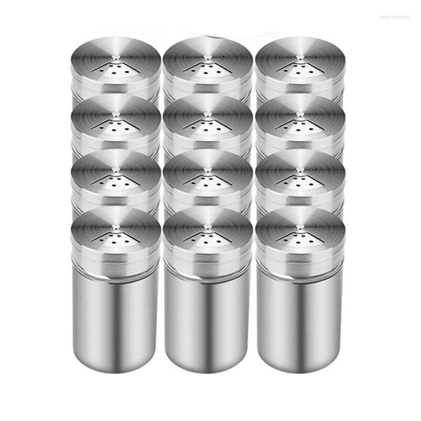 Botellas de almacenamiento Especias Shakers Frascos Contenedor de vidrio con ventana de visualización 3 Tamaños de dispersión para accesorios de cocina