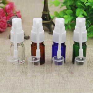 Bouteilles de rangement flâces pulvérices avec pulvérisateur nasal Contenants de liquide brume transparent 5 ml 10 ml de verre vide f20242069