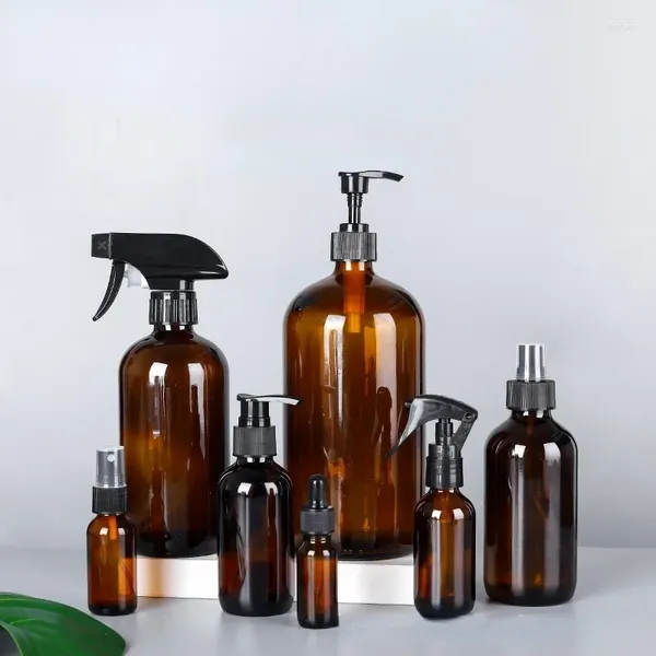 Botellas de almacenamiento pulverizador pulverizador de gatillo vacío aceites esenciales botella recargable de Perfume