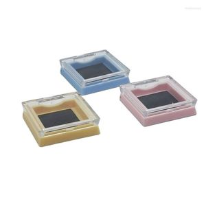 Opslagflessen Vierkant Oogschaduwpalet Magnetisch Cosmetisch Poeder Compact Blusher Case Roze Blauw Hervulbare Verpakking 20st