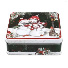 Bouteilles de rangement boîtes à biscuits carrées en métal pour cadeau, boîte à biscuits, pot de noël, support pour cadeaux de fête