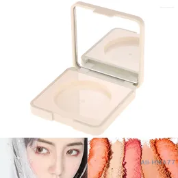 Opslagflessen vierkante spiegel gemonteerd ronde rooster blush doos hoog licht leeg poeder cosmetische verpakking 5g concealer