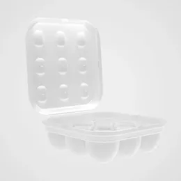 Bouteilles de rangement contenant des œufs empilables Flip-Top 9 grille Box Space Saving Fridge Organisateur pour Kitchen Home Refrigerator