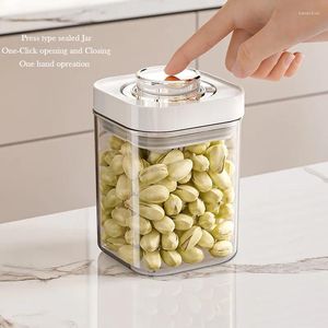 Bouteilles de rangement cuisine empilable jar scellé boîte d'aliments en plastique clair