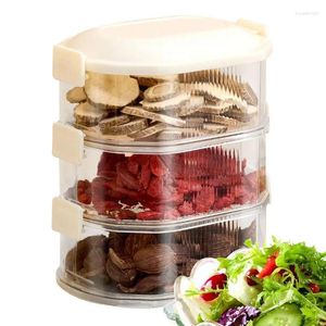 Opslagflessen Stapelbare Kruidencontainers Set Luchtdichte Voedselpotten Mini Saladecontainer Box Keukenorganizer