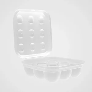 Conteneur de bouteilles de stockage de 9 œufs, boîte à œufs à 9 grilles, organisateur de réfrigérateur peu encombrant pour la cuisine et la maison, support de réfrigérateur