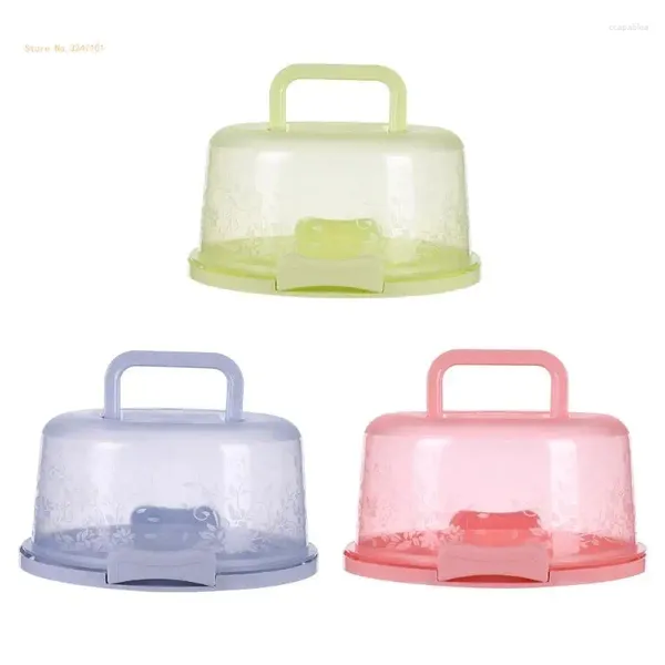 Bouteilles de rangement porte-gâteau robuste conteneur portable rond pour dropship de boulangerie