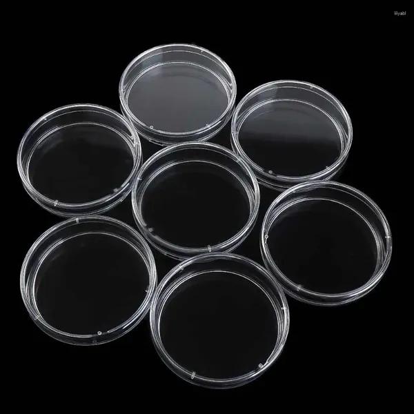 Bouteilles de stockage en plastique Transparent 55x15mm, fournitures de boîtes de pétri stériles 90x15mm, plat Transparent pour Culture de bactéries