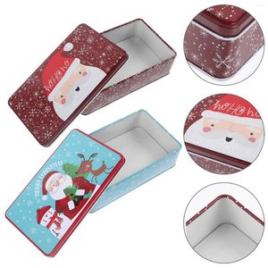 Bouteilles de rangement Conteneur Sweet Christmas Tin Cookie Cookie Cookie With Pails Tinplate Conteneurs Case de sucre