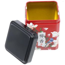 Bouteilles de rangement Jar Jar AirTight Tin Tank Japanese Style Portable Iron Canister Office Container