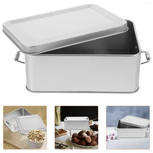 Bouteilles de stockage, boîtes à biscuits en fer blanc avec couvercles, récipients à thé décoratifs, boîtes à biscuits en métal pour boîte à biscuits