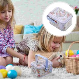 Opslagflessen Tinner Box Basket Candy Boxes Gift Party Favor Treat Traktatie Gunsten Paas Snack Holder Baby Cartoon Cookies Case