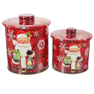 Opslagflessen Tinning Candy Jar Sugar Case Christmas Treats Cookie Lid Containers Jars Supplies
