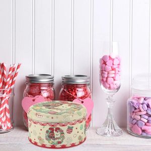 Opslagflessen Tinning Containers Kerstkoek Candy Box Sugar Case Cookie Sweet