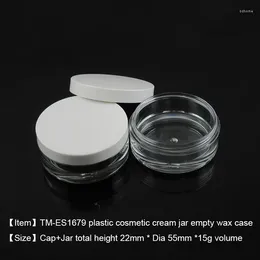 Bouteilles de rangement TM-ES1679 Classic Design Cosmetic Cream Gel Case de cire de cire 15 ml Volume 250pcs / Lot