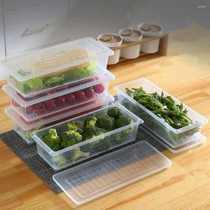 Bouteilles de stockage outils carrés avec couvercles boîtes transparentes d'organisation des aliments réfrigérateur boîte de conservation conteneurs