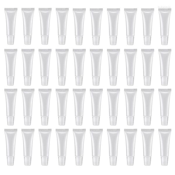 Bouteilles de stockage Meilleures offres 400 Pcs 10Ml Bouteille de distribution Tubes de brillant à lèvres Vides Récipients de lotion transparents pour cosmétiques DIY Bouche oblique