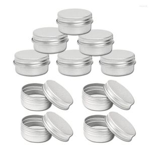 Opslagflessen top deals pakket van 25 - 15 ml aluminium tin grote make -up kaarsen potten capaciteit leeg grote cosmetische/kaarsen/kruidenpotten/haar