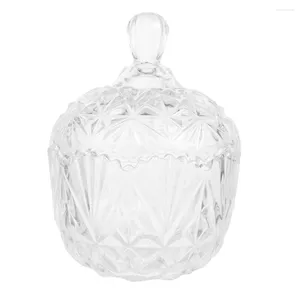 Bouteilles de stockage Transparent Bonbons Tasse Café Biscuits Articles De Fête Accessoire De Diamant Fourniture De Mariage Bocal En Verre Couvercle Réservoir