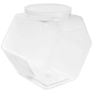 Bouteilles de stockage pot de bonbons Transparent petits pots avec couvercles Mini articles de thé clair le récipient à biscuits pour animaux de compagnie